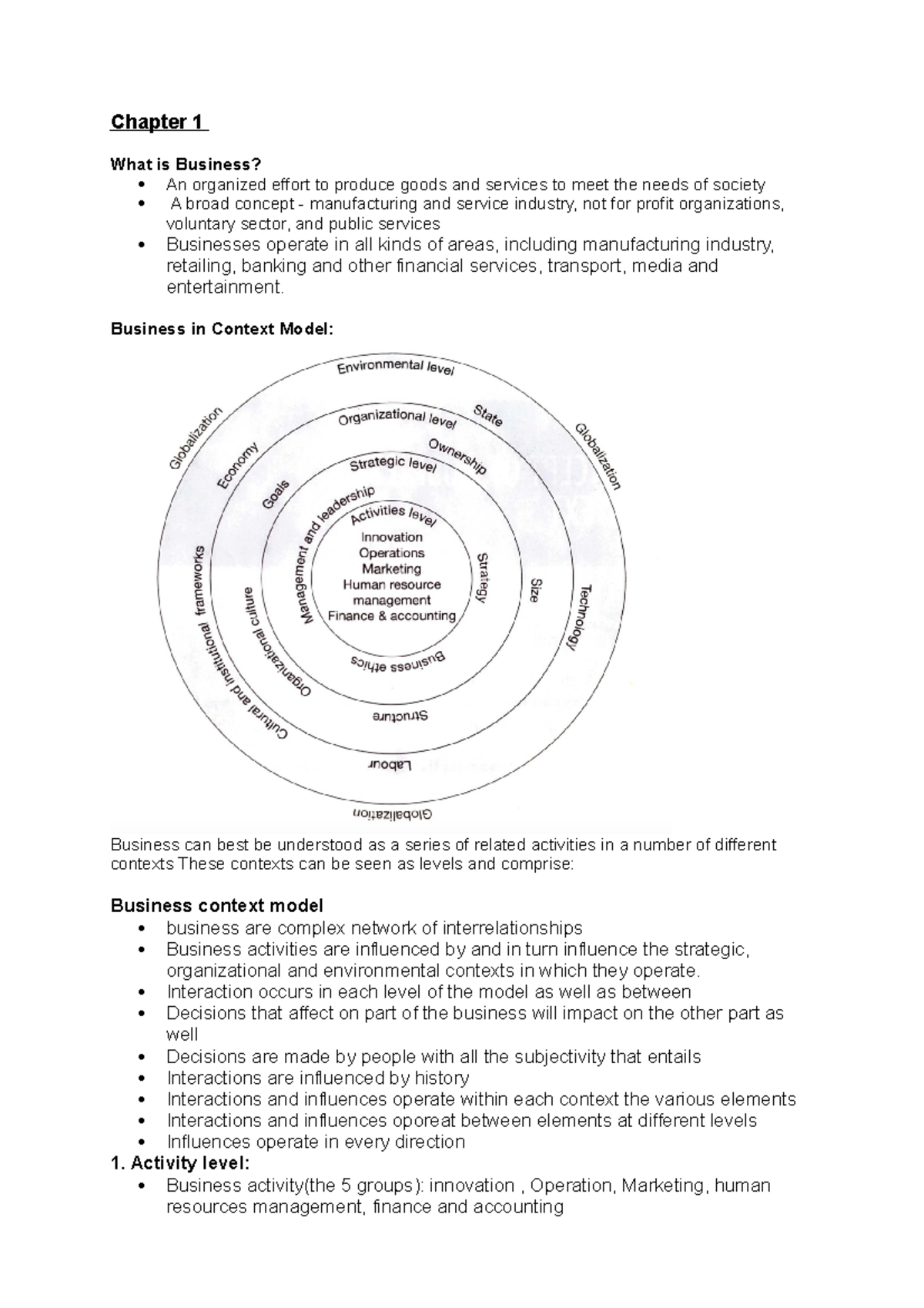 Principles of Management and Business Administration 1 - Chapter 1 What ...