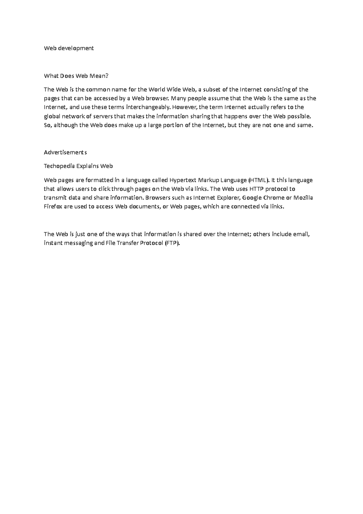 Web development - web design - Web development What Does Web Mean? The ...