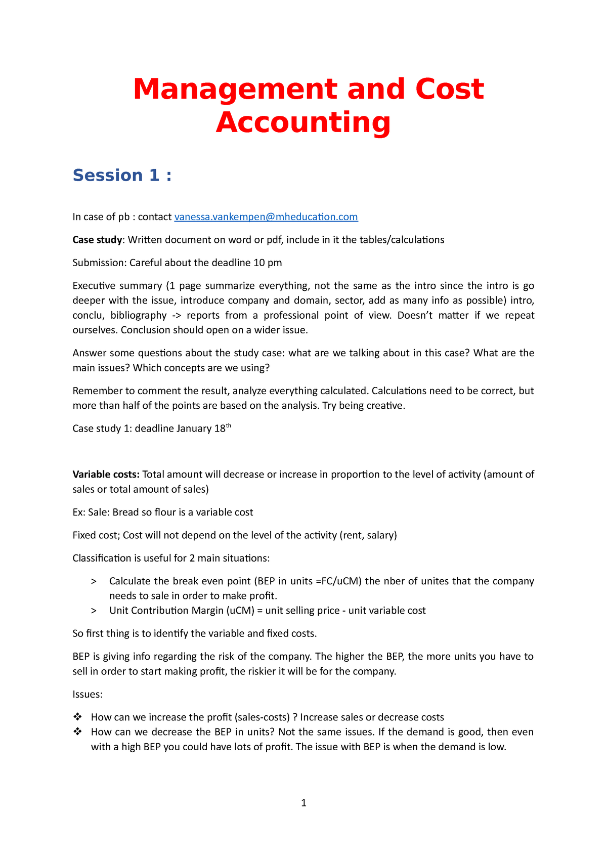 unit 13 cost and management accounting assignment 1