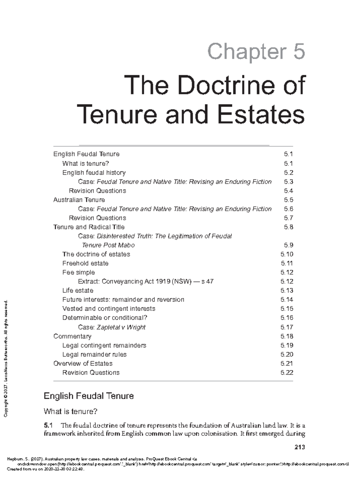 Chapter 5 Property law book 213 Chapter 5 The Doctrine of