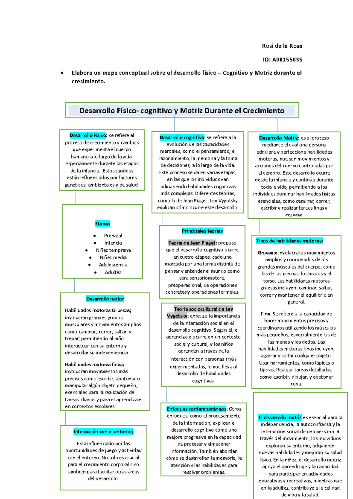 Rosi De La Rosa Mapa Conceptual Desarrollo F Isico Cogni Rosi De La