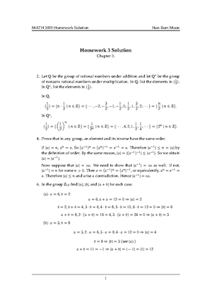 math homework solution