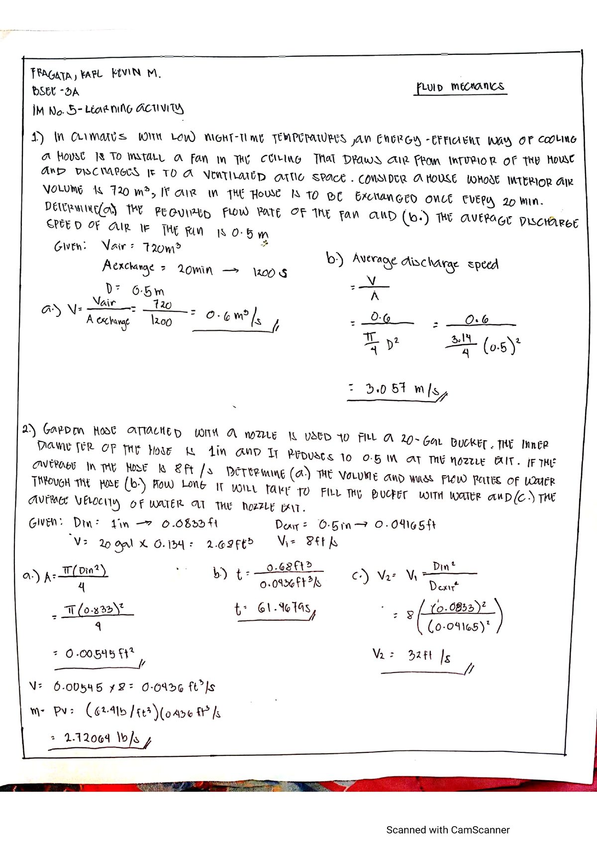 IM5-LA-Fluid Mechanics - Mechanical Engineering - Studocu