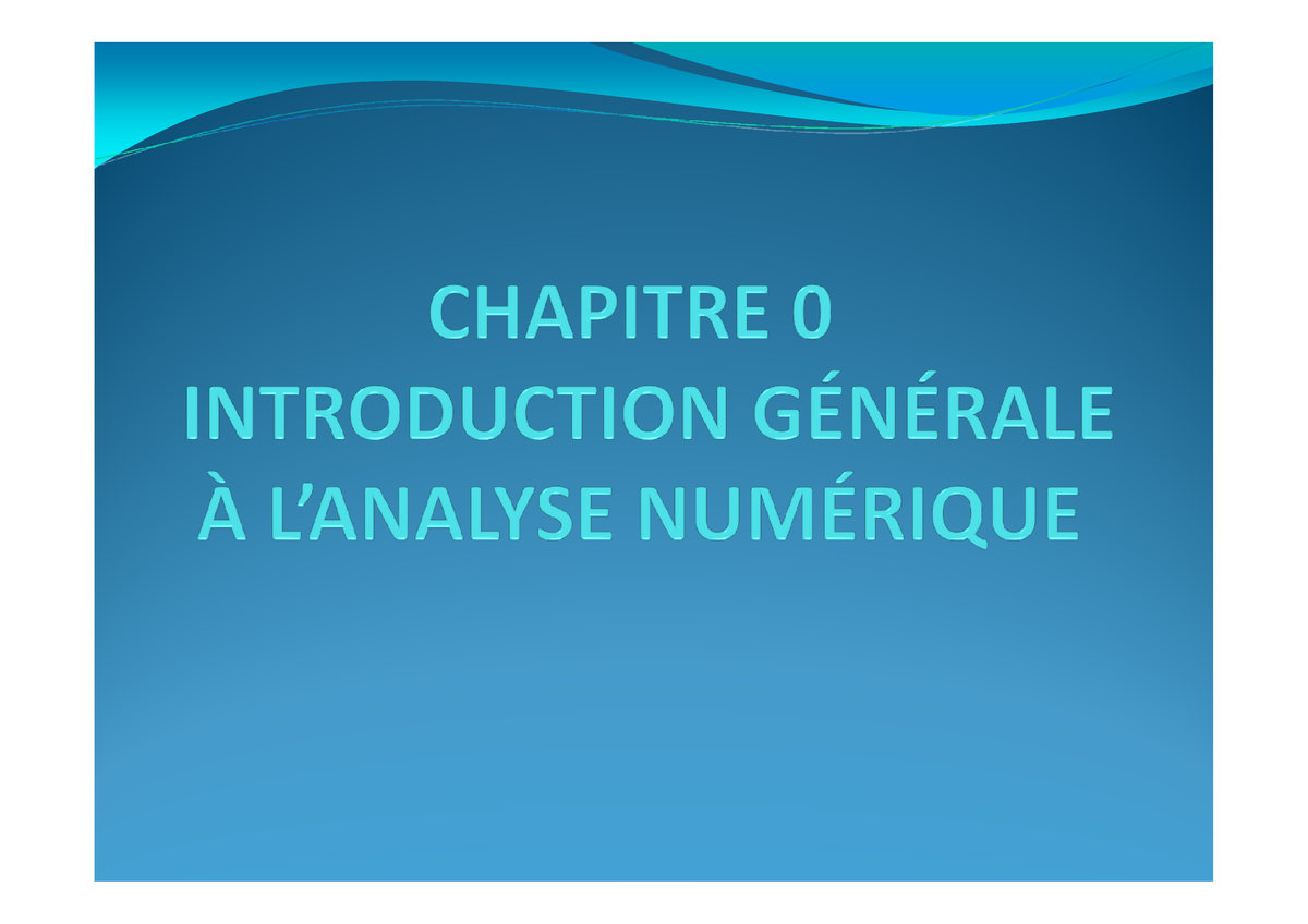 S1AN11 - Exercices Corrigés D'analyse Numérique - Un Exemple ...