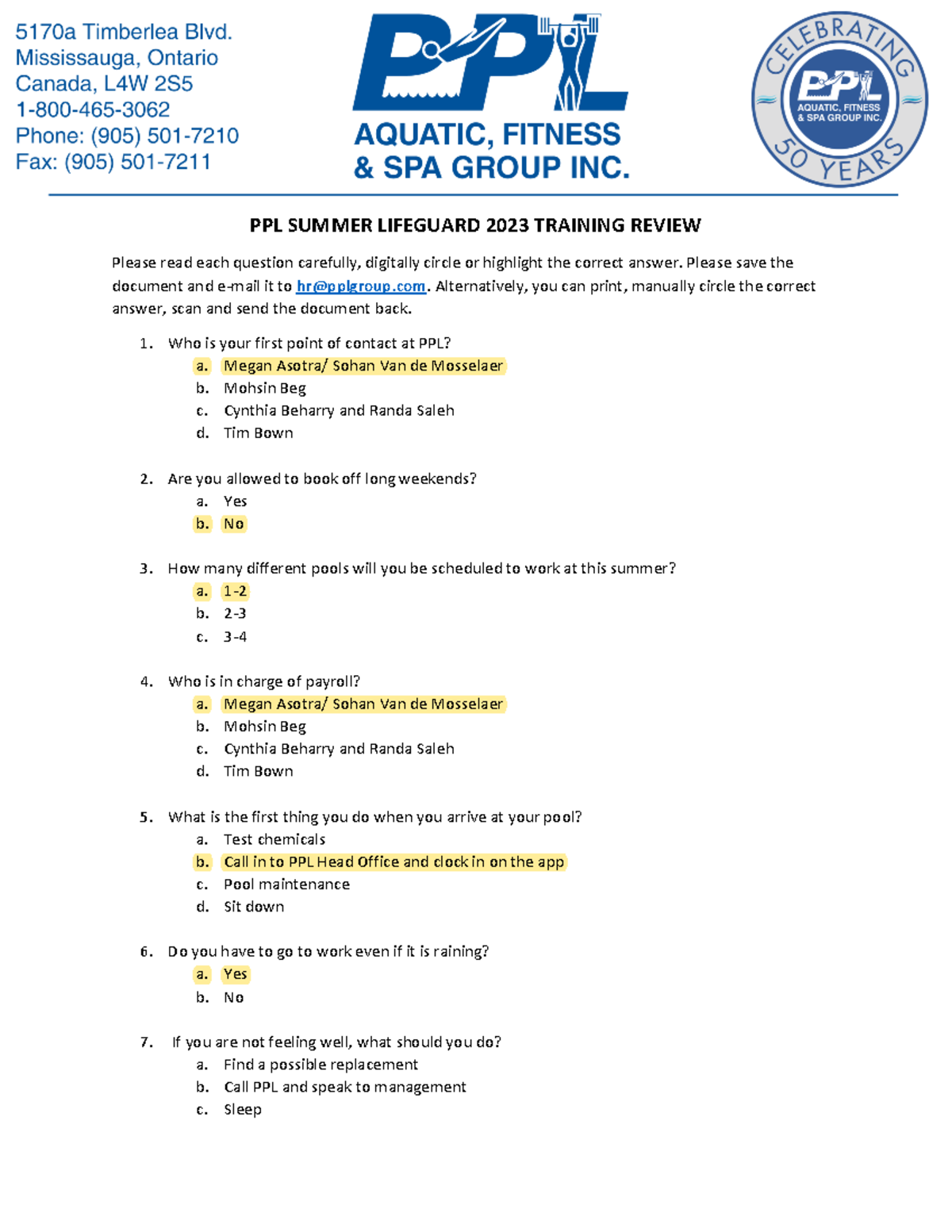 Lifeguard Training Test 2023 PPL SUMMER LIFEGUARD 2023 TRAINING