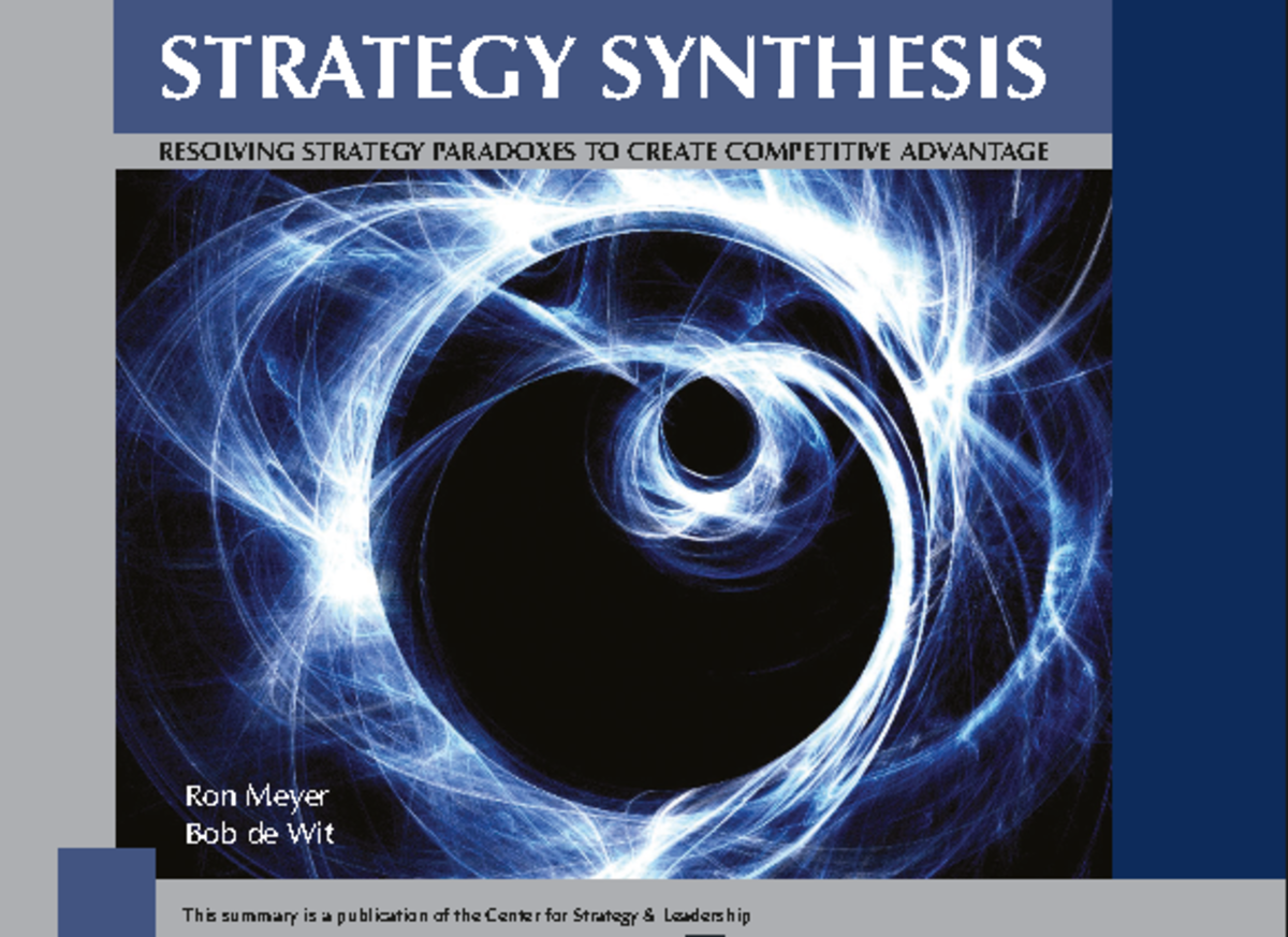 Strategy synthesis textbook summary STRATEGY SYNTHESIS RESOLVING