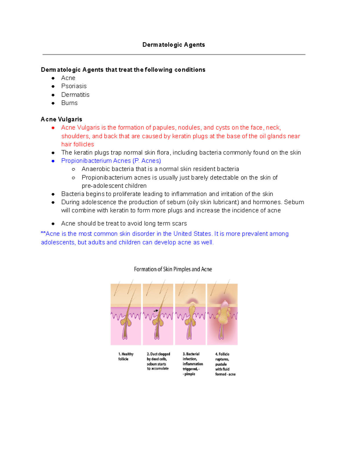 Exam 5 Pharmacology - Dermatologic Agents Dermatologic Agents that ...