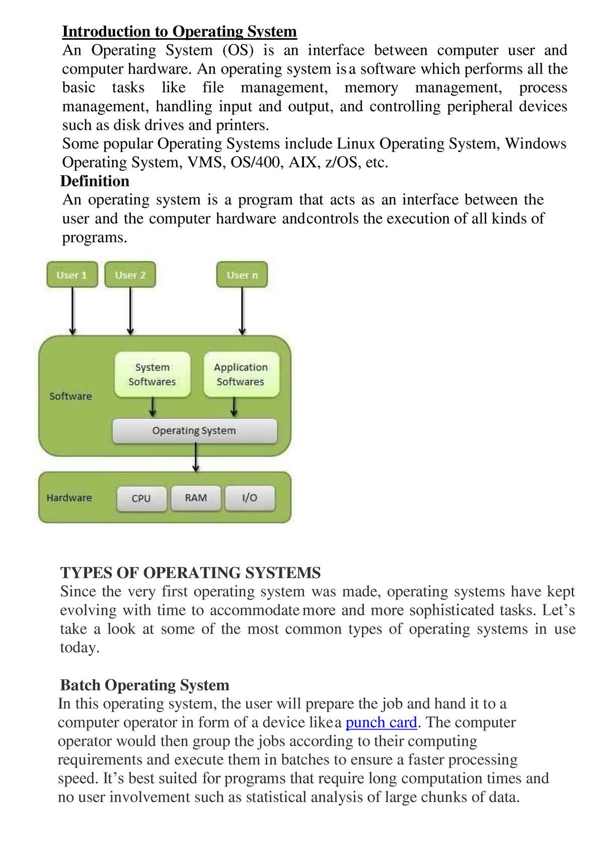 Unit - 1 - Download And Read All Notes - Introduction To Operating ...