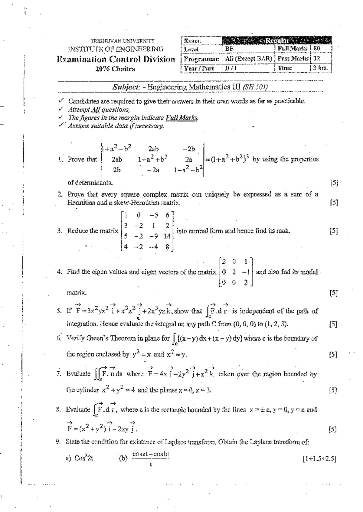 Engineering Mathematics III - Maths - Studocu