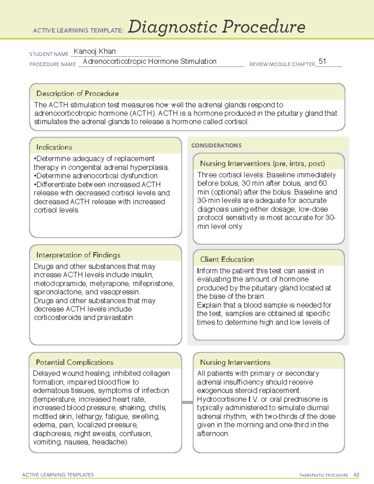 MED B3 - ACTIVE LEARNING TEMPLATES THERAPEUTIC PROCEDURE A Diagnostic ...