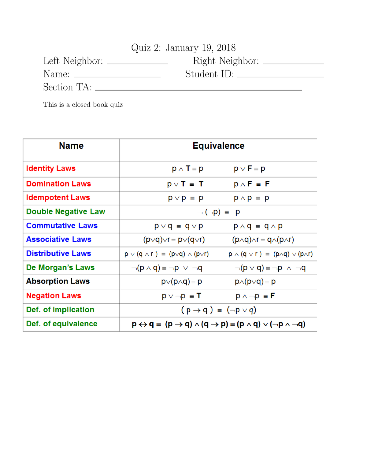 Cmpe 16 Quiz 2 Cmpe 16 Applied Discrete Mathematics Studocu