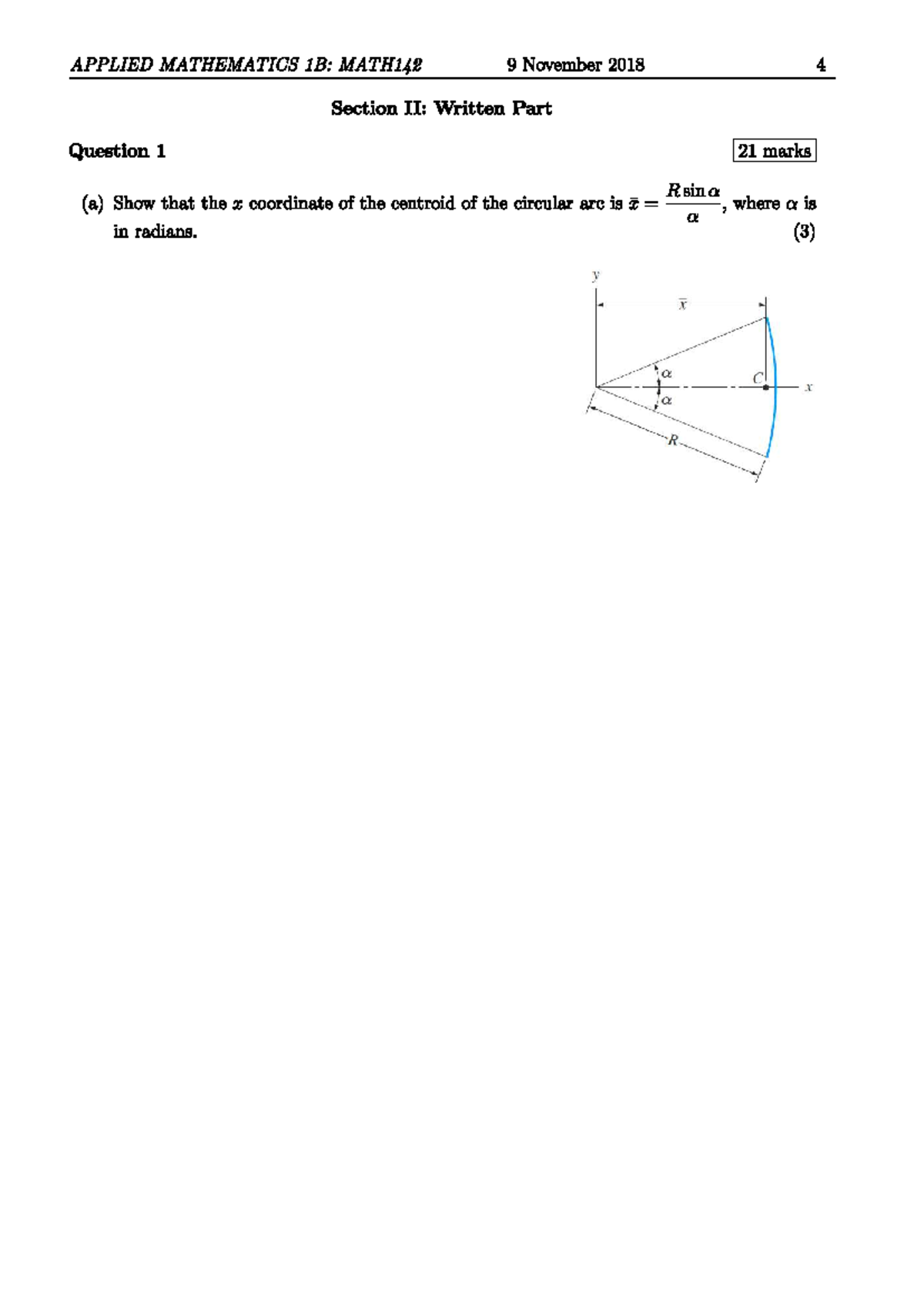 2018 Exam qs - Applied math exam 2017 - APPLIED MATHEMATICS 1B: MATH142 ...