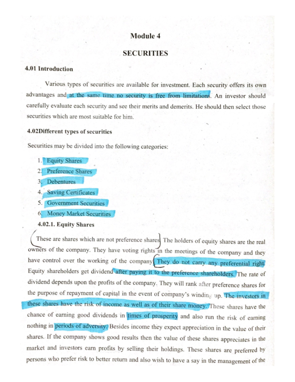 Module 4 - It’s Lecture Notes - Investment Management - Studocu