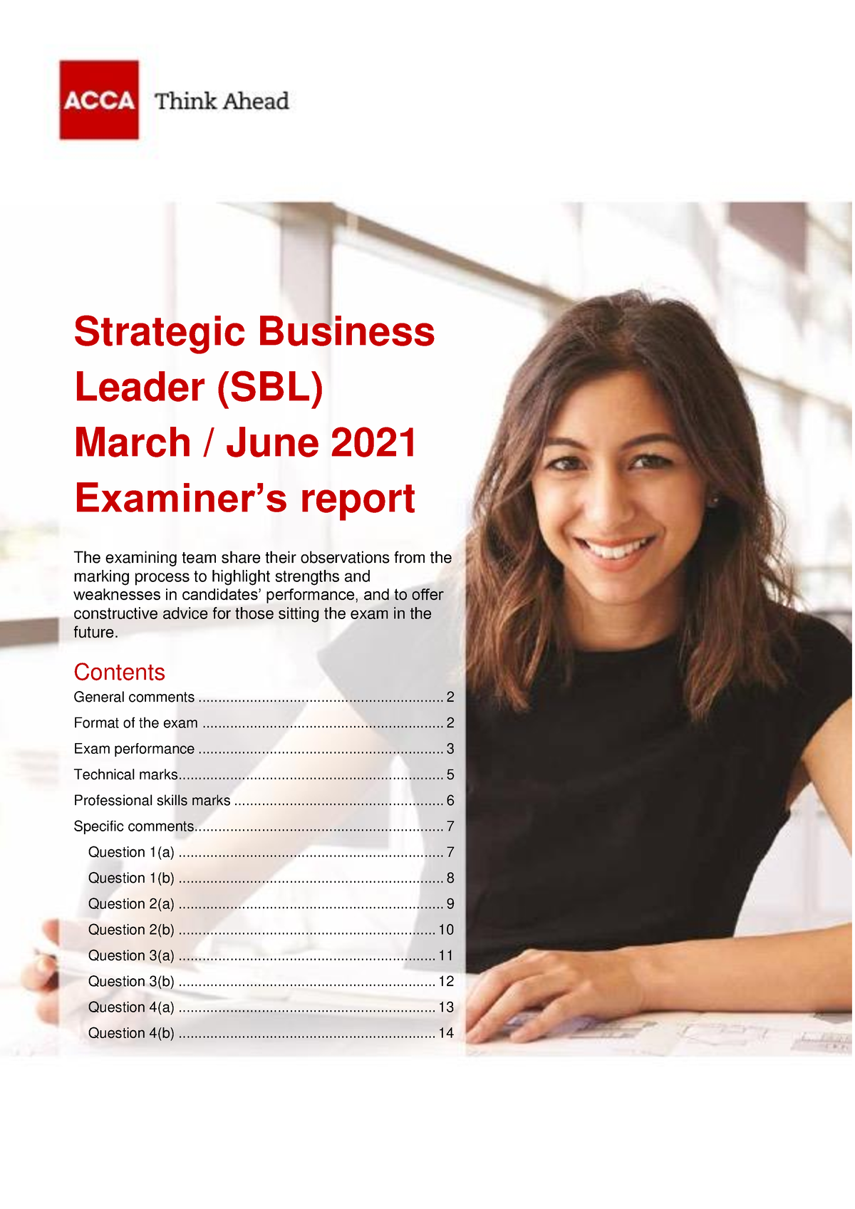 SBL 2021 3 6 ER - ACCA SBL - Strategic Business Leader (SBL) March ...