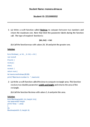 In-class exercise user defined functions c++ - CS221: In-class Exercise ...