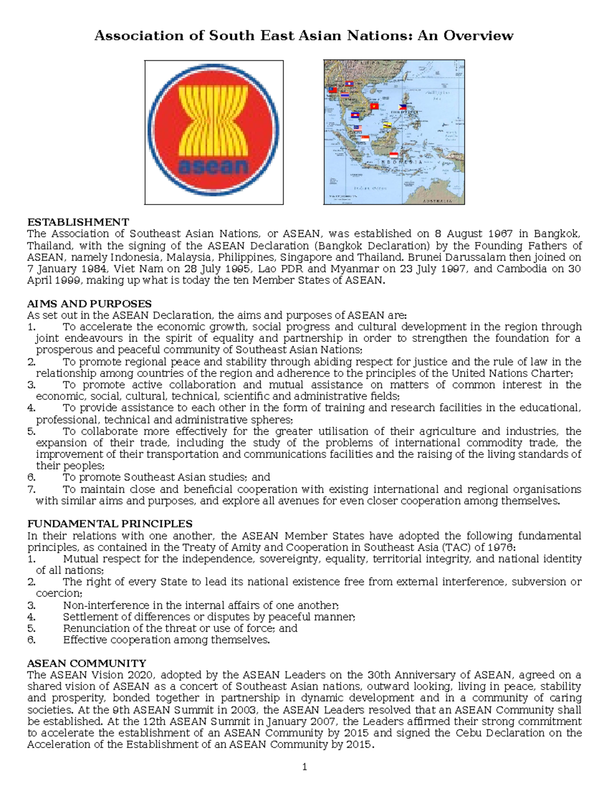 Asean New 2015 - Association of South East Asian Nations: An Overview ...