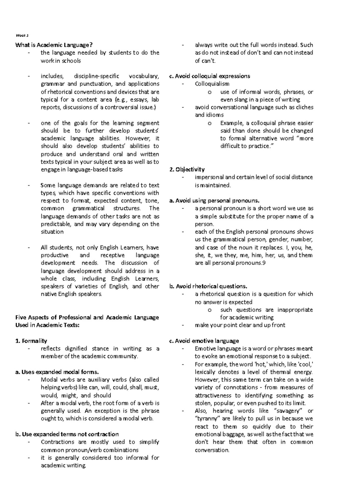 Eapp allnotes - english - What is Academic Language? - the language ...