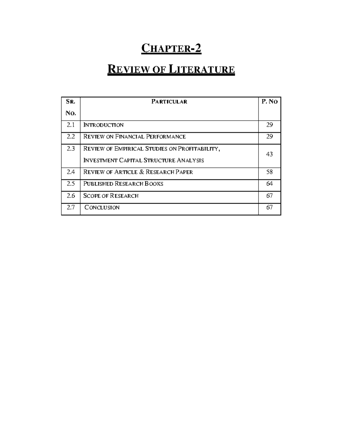 09 chapter 2 - CHAPTER- REVIEW OF LITERATURE SR. NO. PARTICULAR P. NO 2 ...