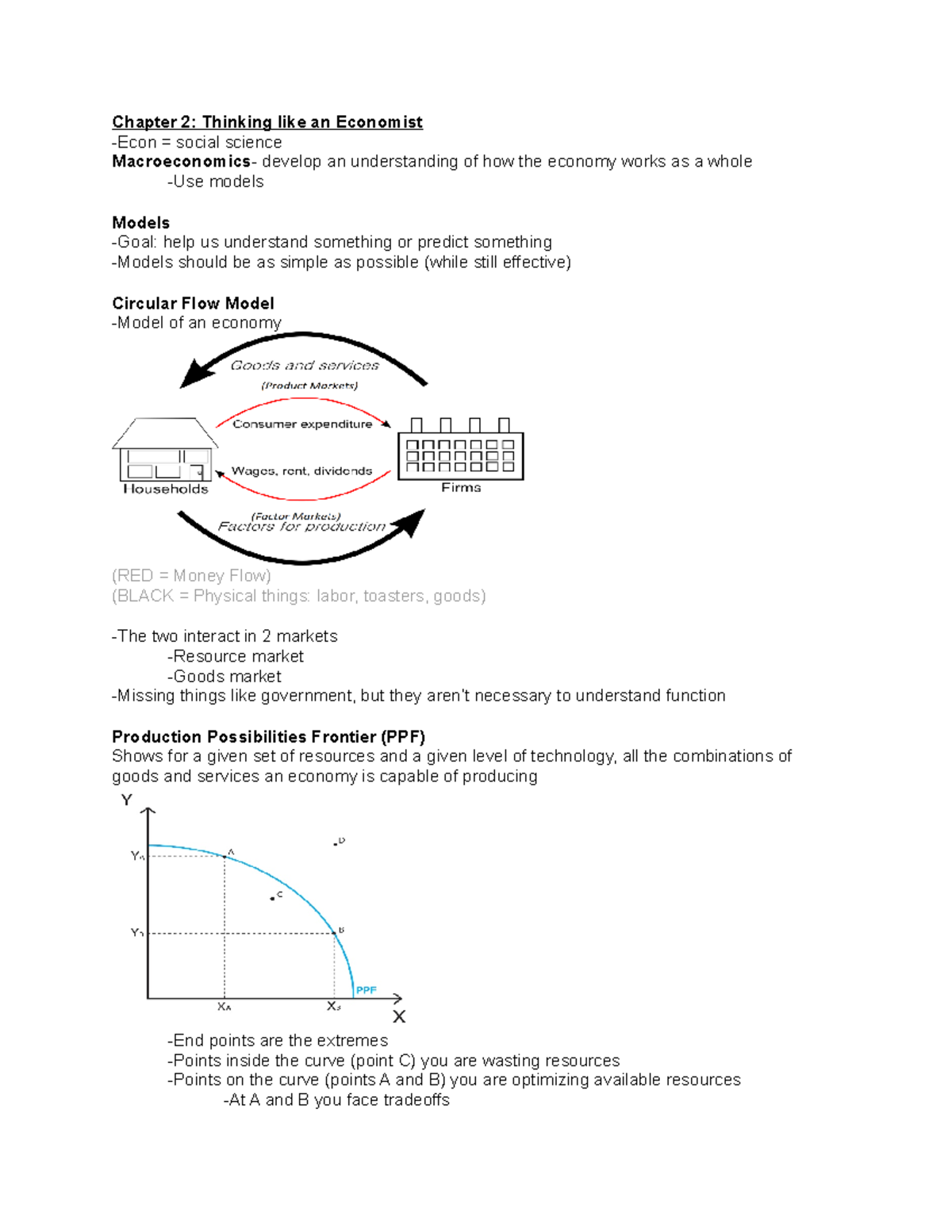 ECON 203 Chapter 2 Lecture Notes - Chapter 2: Thinking like an ...