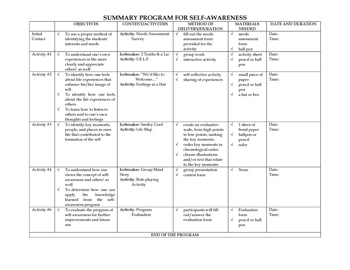 summary-program-for-self-awareness-summary-program-for-self-awareness