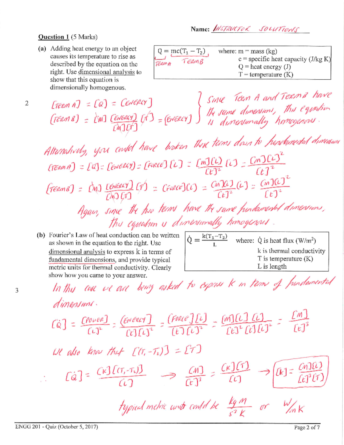 Exam October 2017, questions and answers - ENGG 201 - UCalgary - Studocu