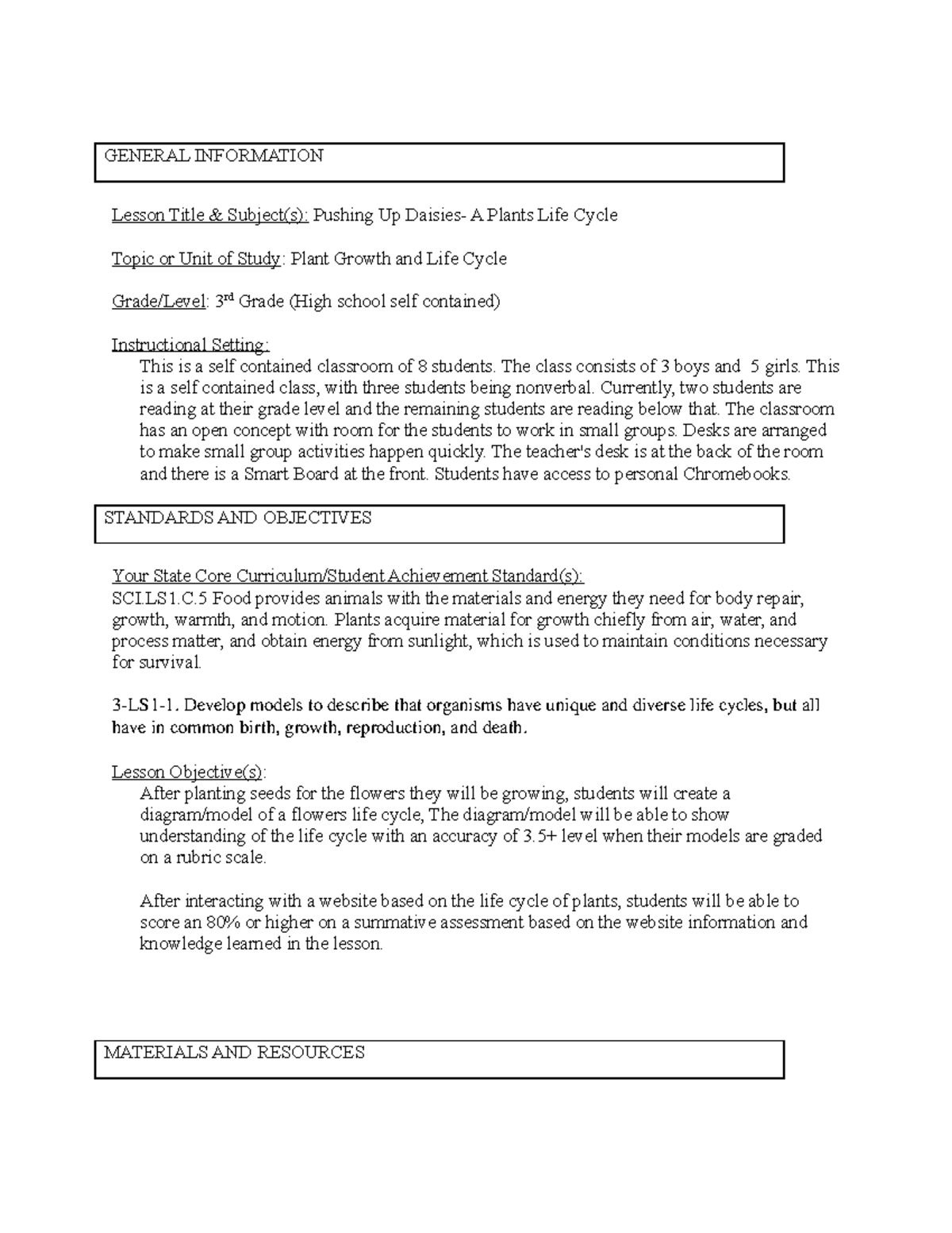 pushing-up-daisies-science-lesson-general-information-lesson-title