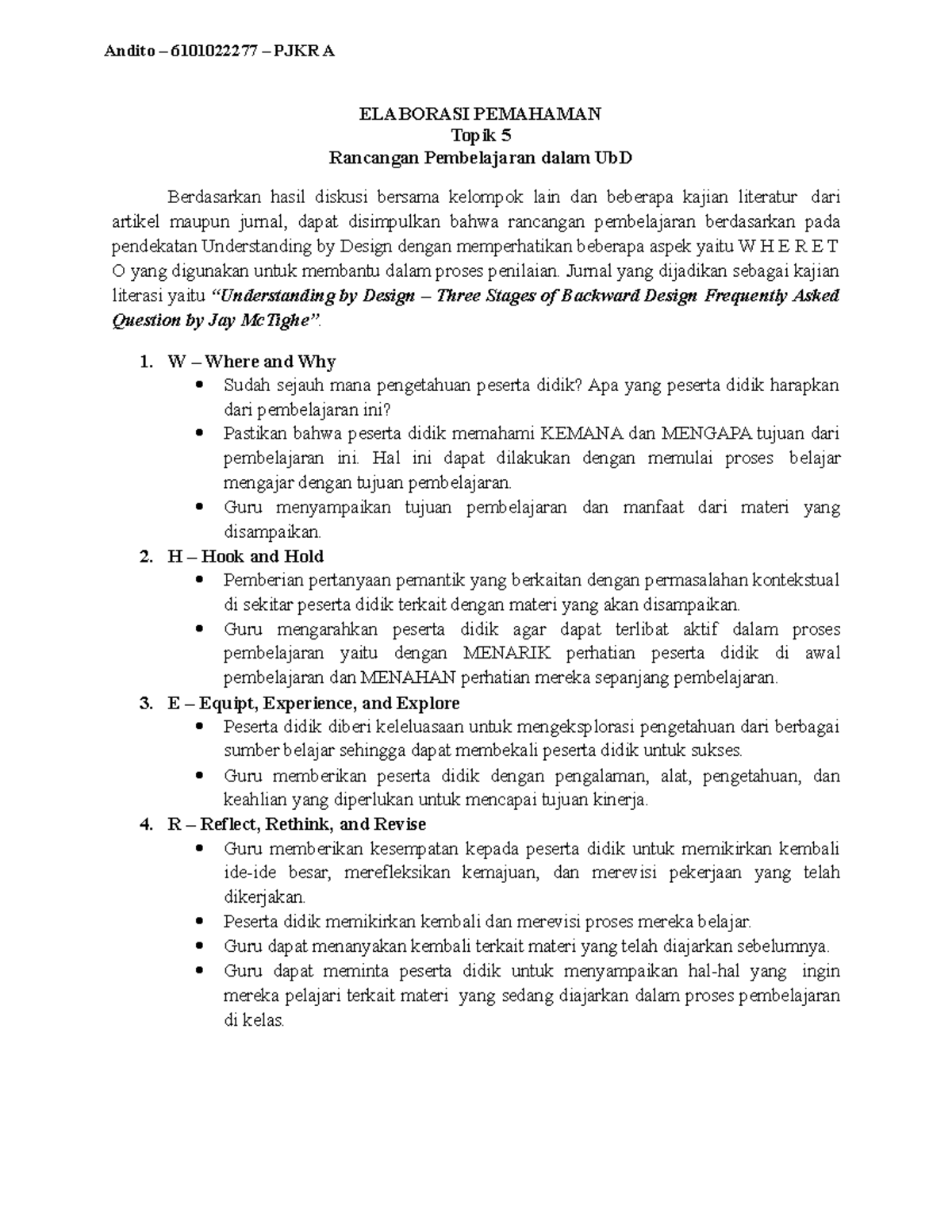 Topik 5 - Elaborasi Pemahaman - Perancangan Dan Pengembangan Kurikulum ...