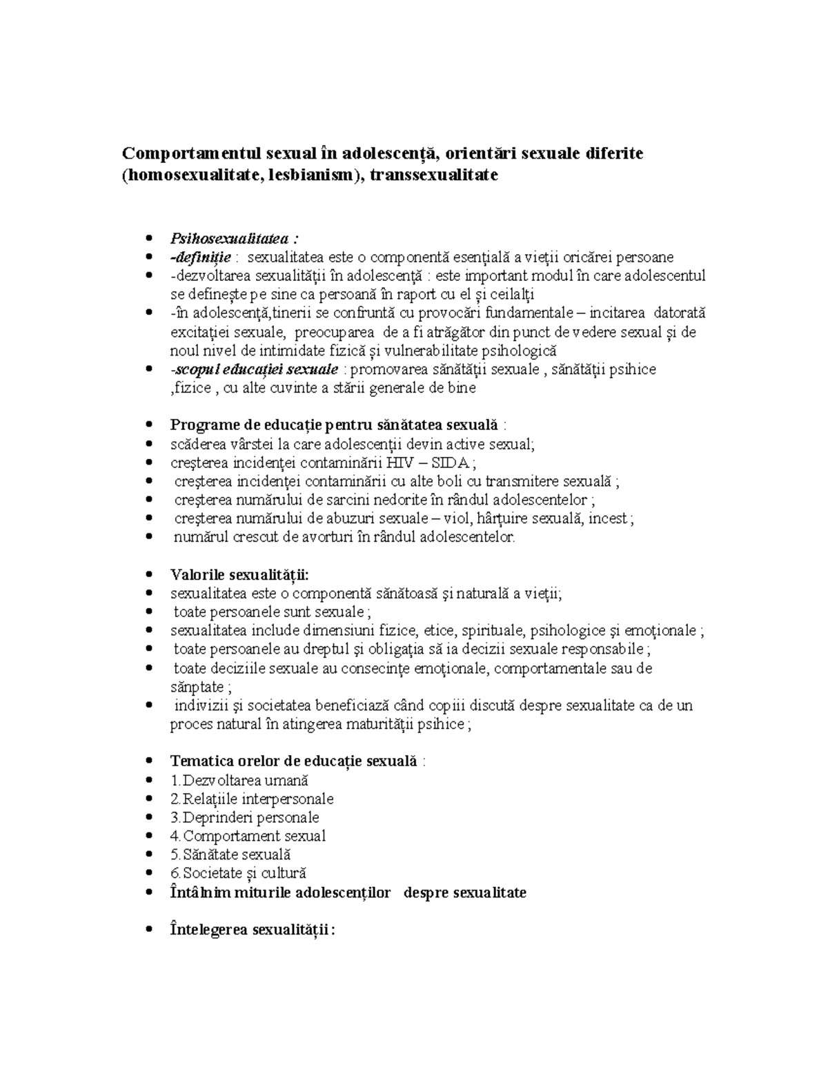 Educatie Pentru Sanatate Boli Cu Transmitere Sexuala
