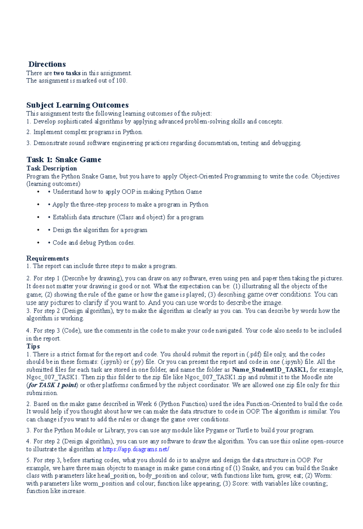 Programming Assignment 2docx 2007 14 - Directions There are two tasks ...