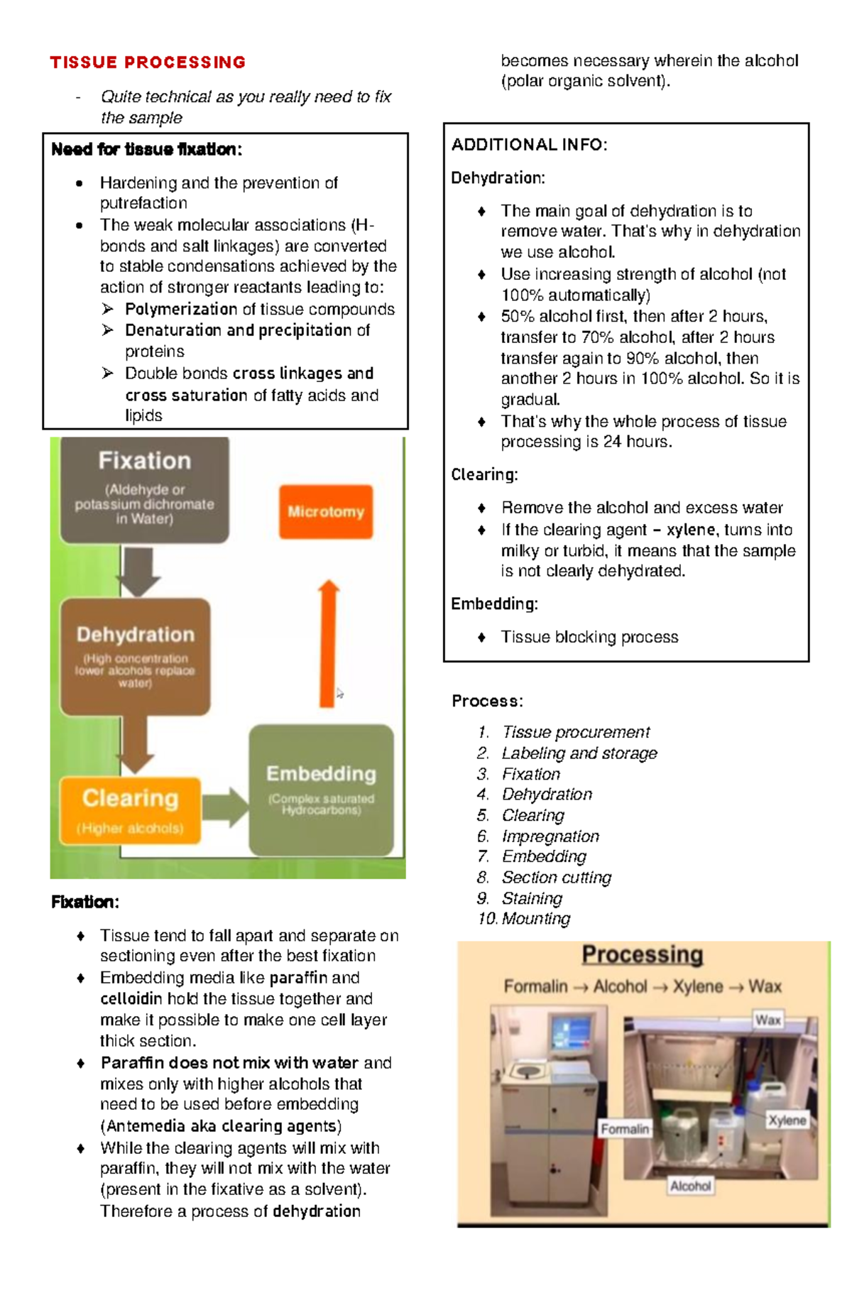 Tissue- Processing - TISSUE PROCESSING Quite technical as you really ...
