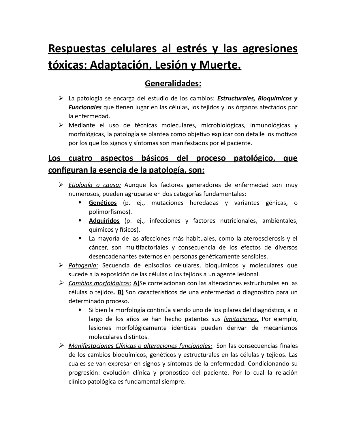 Respuestas Celulares AL Estres - Respuestas Celulares Al Estrés Y Las ...