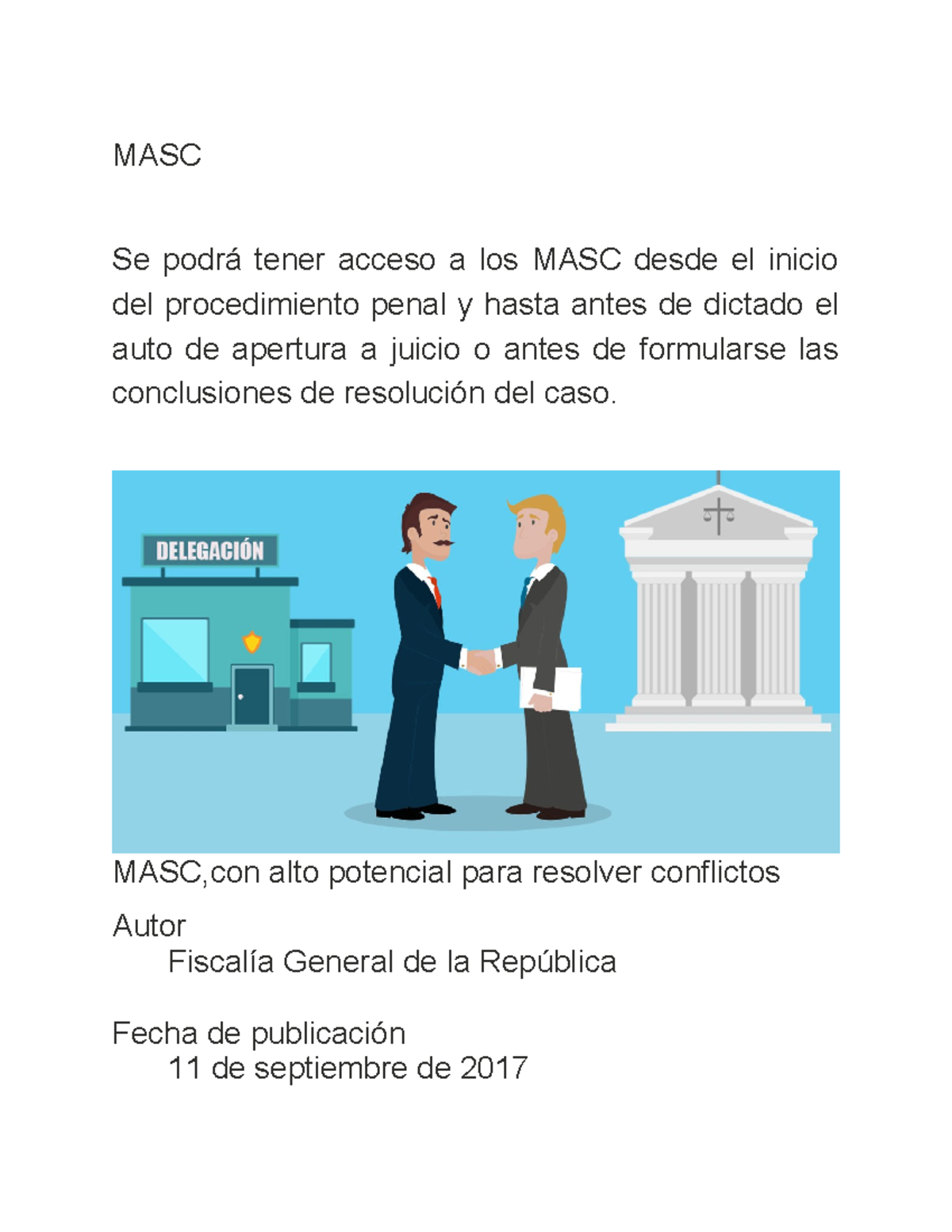 MASC - MASC - MASC Se podrá tener acceso a los MASC desde el inicio del ...