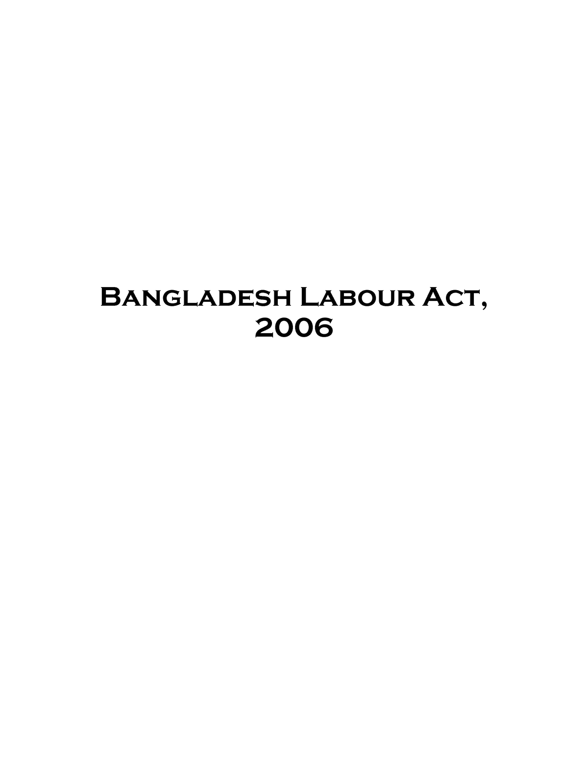 assignment on bangladesh labour law