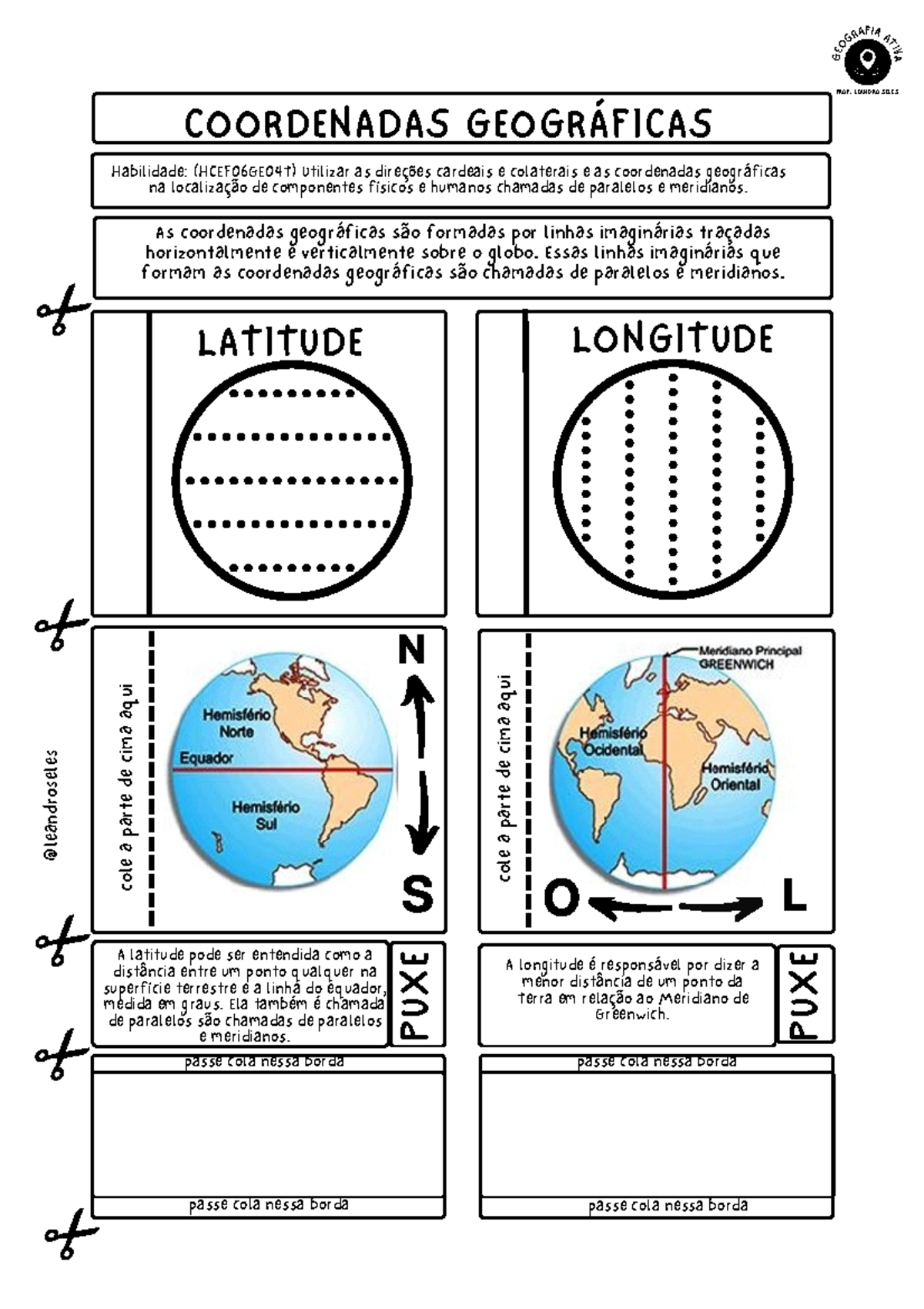 01 Coordenadas Geográficas - LATITUDE LONGITUDE @leandroseles PUXE PUXE ...