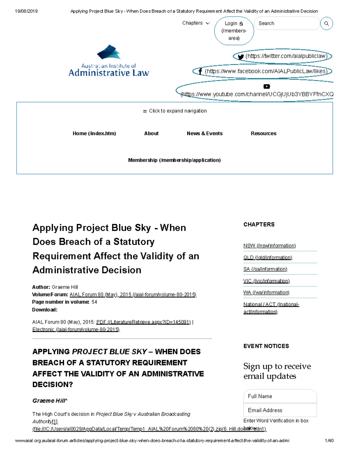 Applying Project Blue Sky When Does Breach of a Statutory Requirement