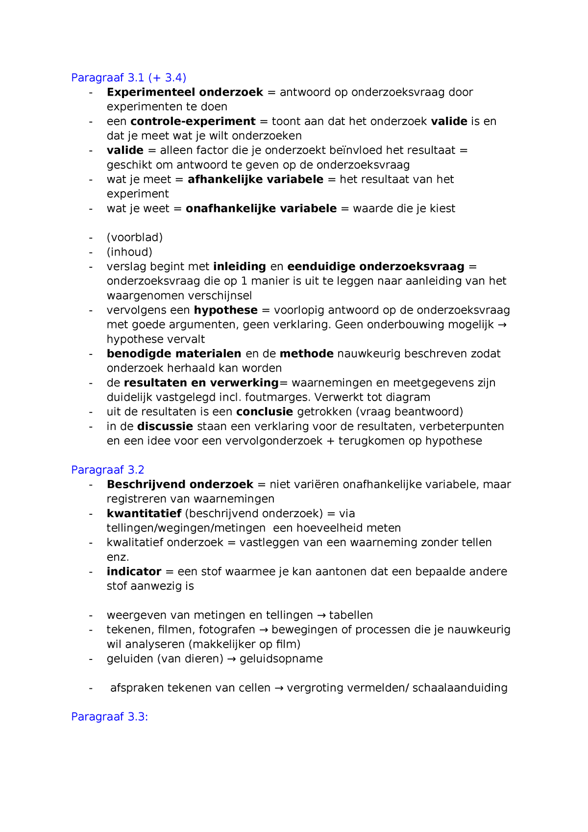 Biologie Hoofdstuk 3 - Samenvatting Bio H3 - Paragraaf 3 (+ 3 ...