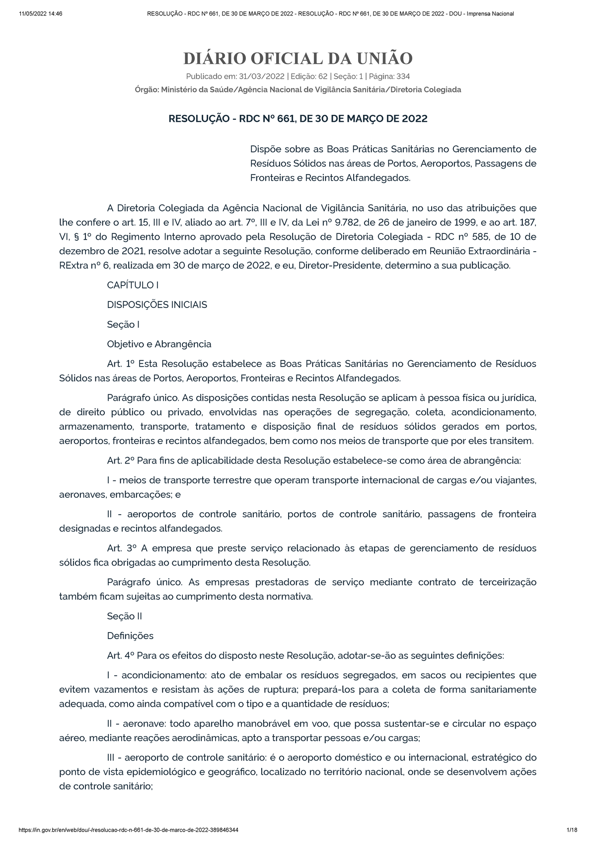 RDC Anvisa 661 DE 30 DE Março DE 2022 - DIÁRIO OFICIAL DA UNIÃO ...