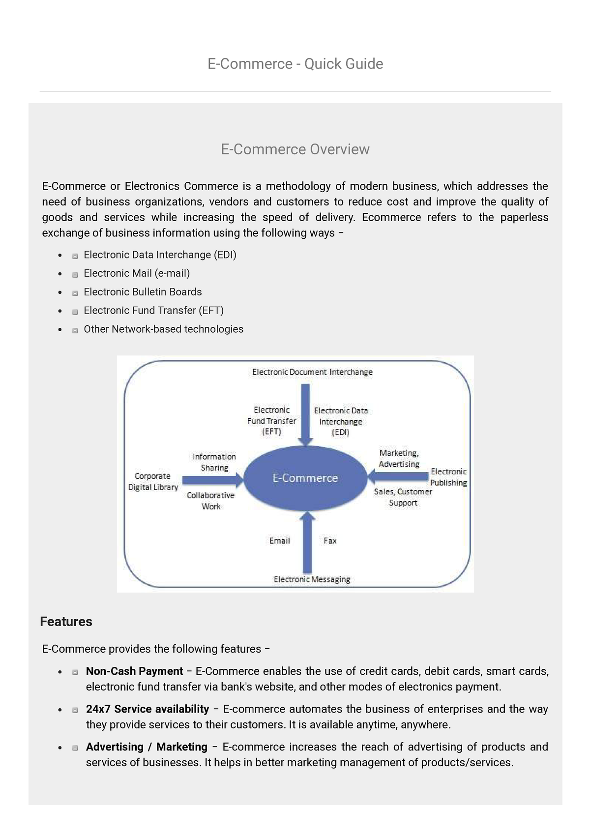 E-Commerce - Quick Guide - 1 - E-Commerce - Quick GuideE-Commerce ...