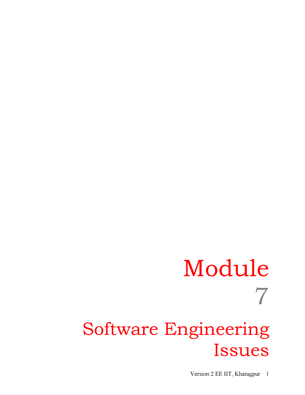 Software Engineering - Module 7 Software Engineering Issues Lesson 34 ...