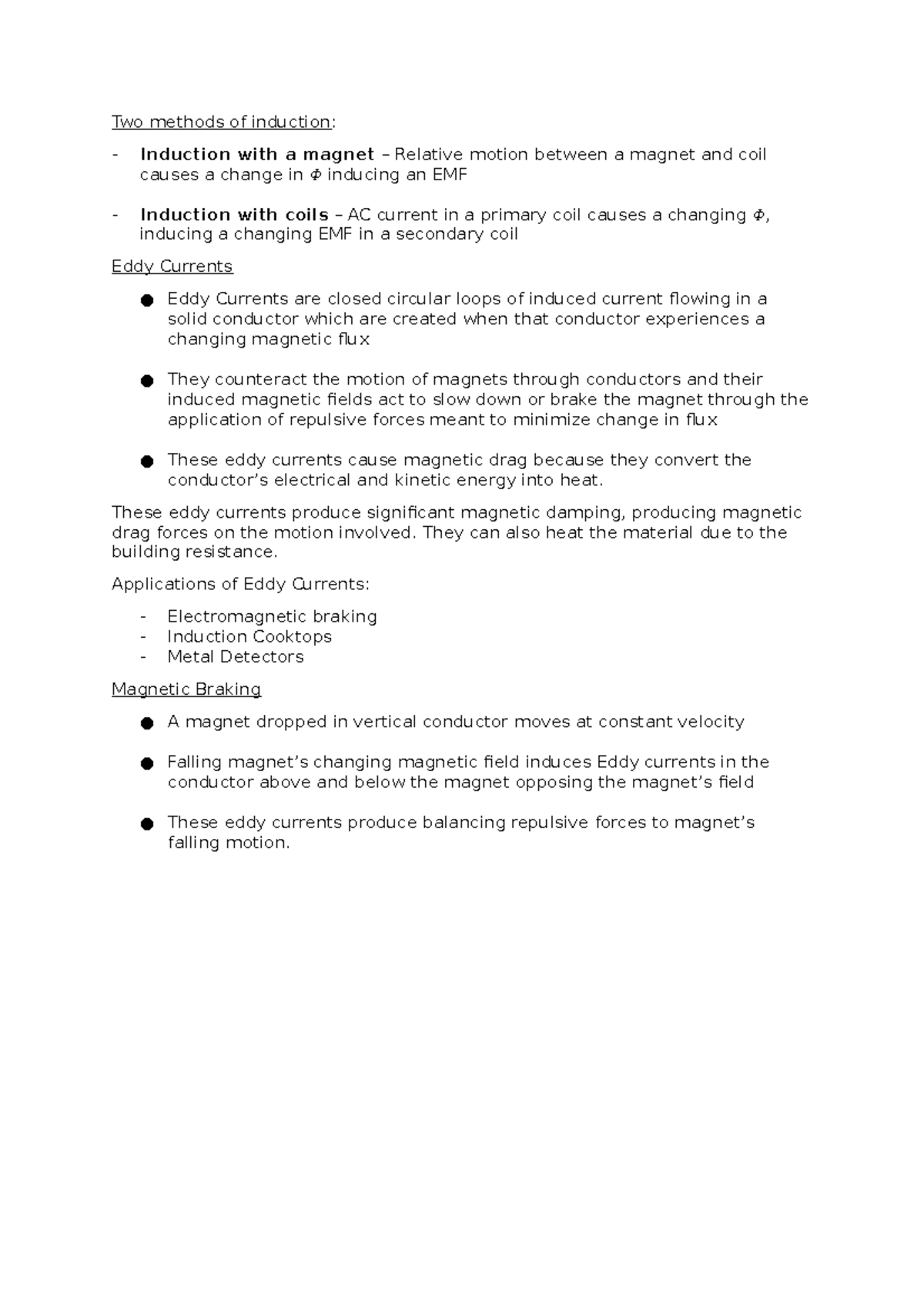 Physics - Examples of Faraday and Lenz's Law - Two methods of induction ...