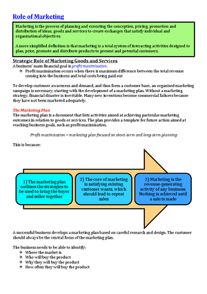 MKTG1001 - Notes - MKTG 1001 - USyd - Studocu