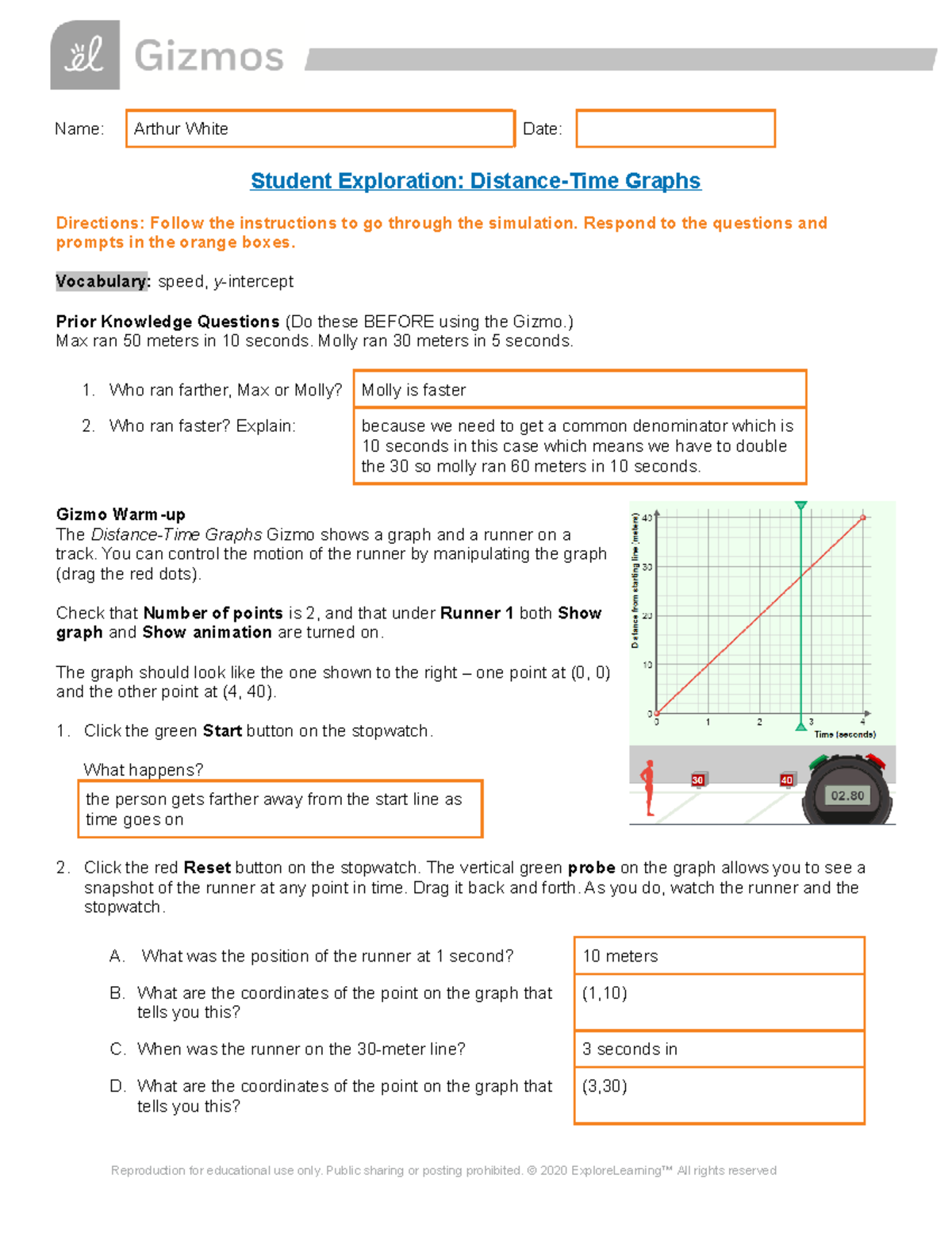 Arthur White - 1A3 Lab1 Interpreting - 10444159.3 Lab #1 Distance and ...