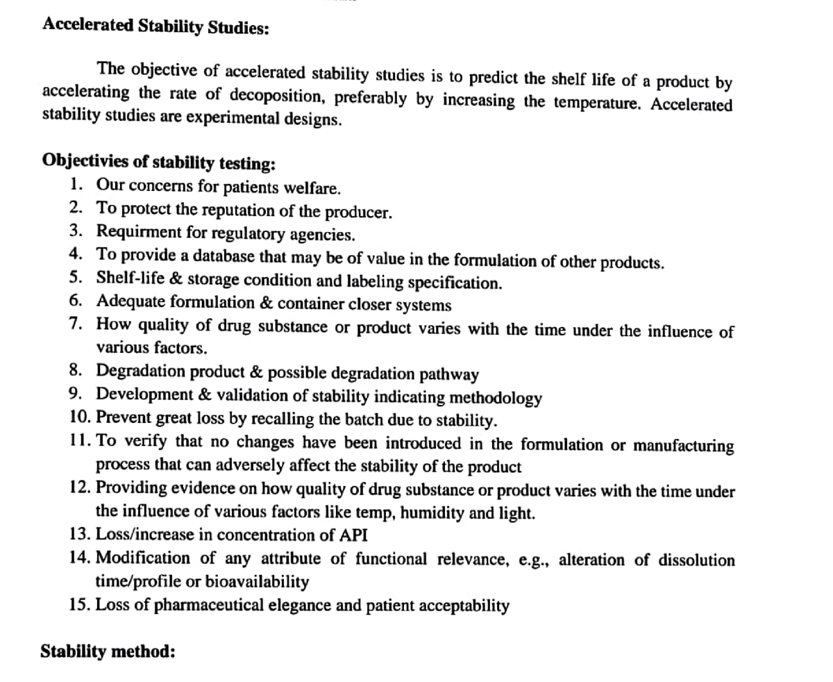 Accelerated stability test - Accelerated Stability Studies: The ...