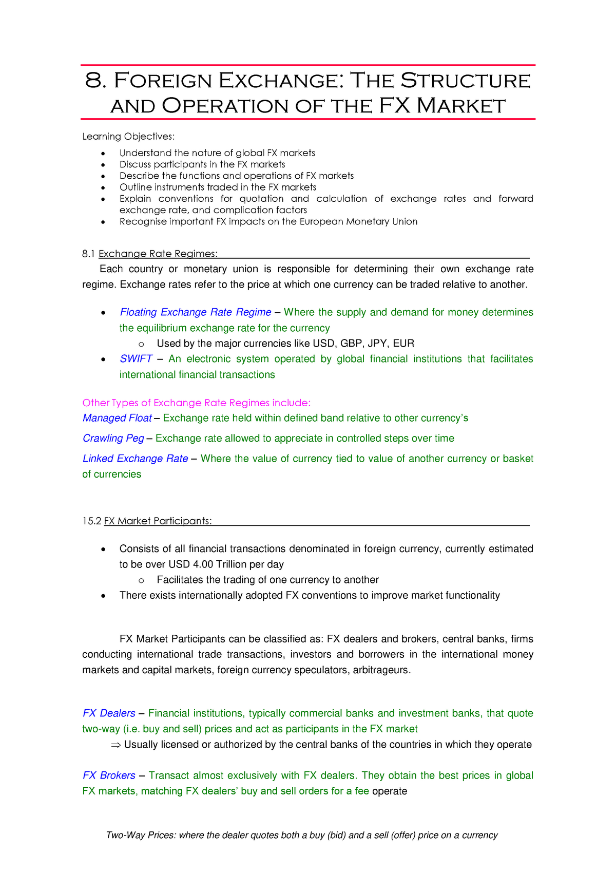 Fins 1612 Finals Course Notes Fins1612 Capital Markets And - 