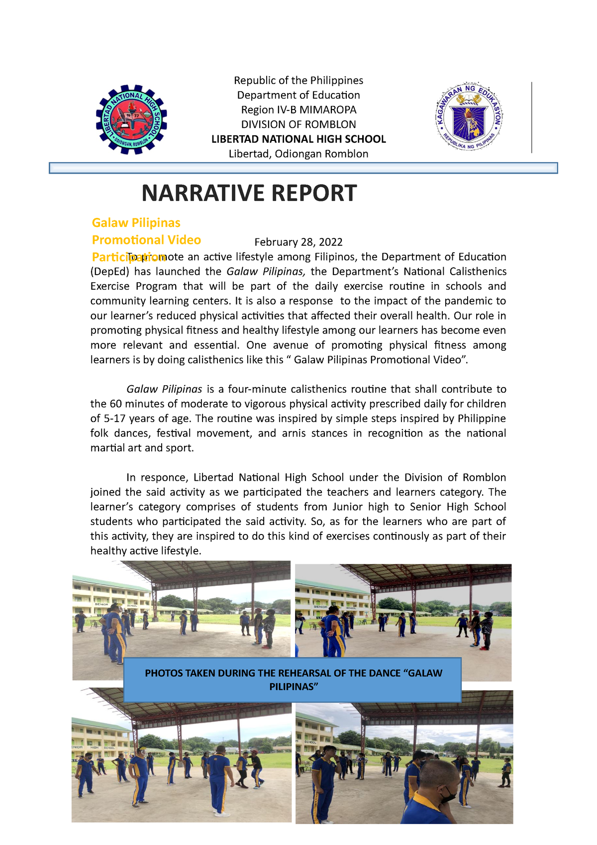 example of narrative report research in the philippines