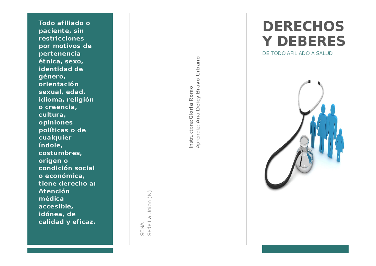 Folleto profe gloria romo dwerechos y deberes - Todo afiliado o ...