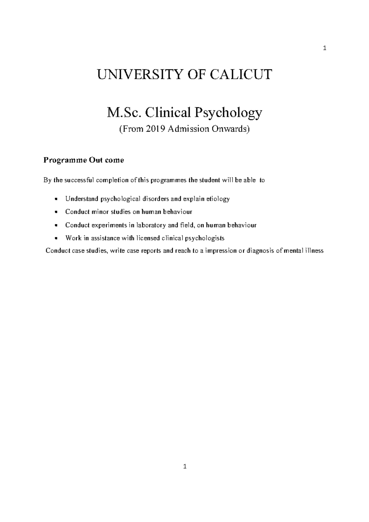 Final Version Clinical Syllabus2019 UNIVERSITY OF CALICUT M