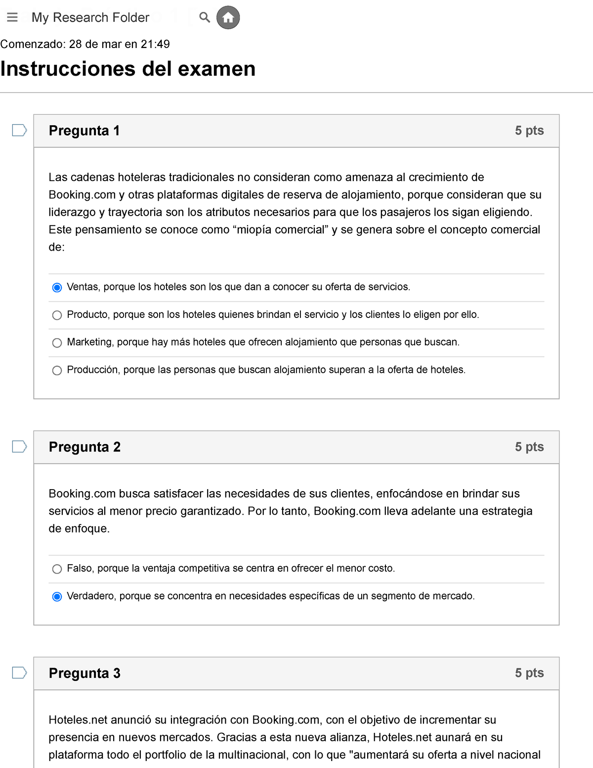 Examen Trabajo Práctico 1 Tp1 Marketing 1 Trabajo Práctico 1 Tp1 Comenzado 28 De Mar En 8917