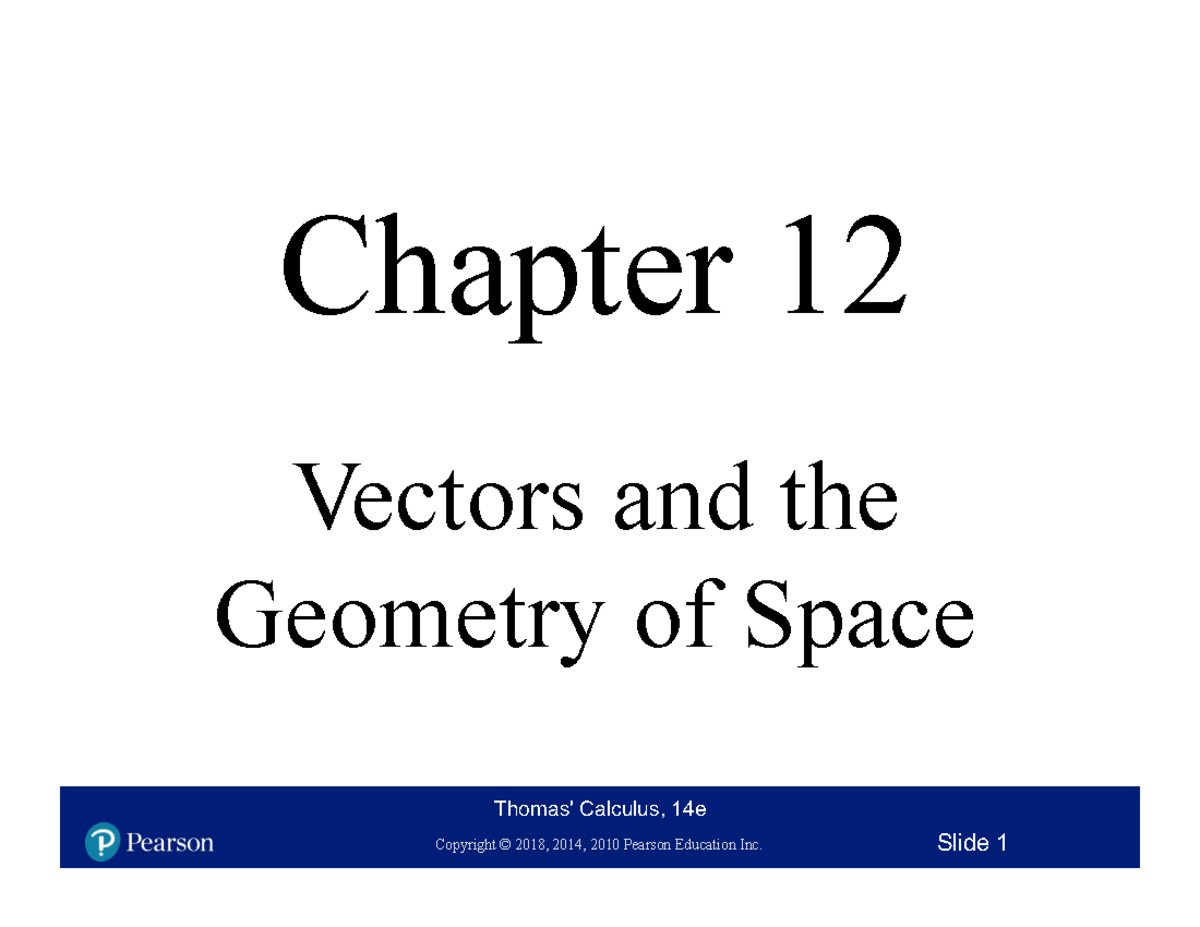 12.4 The Cross Product - Thomas' Calculus, 14e Chapter 12 Vectors And ...