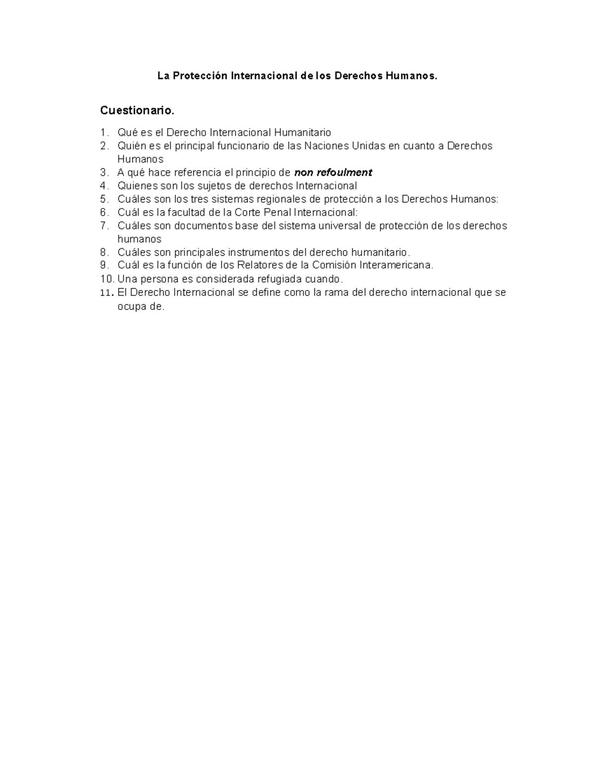 Actividad Protección Internacional de los DDHH - La Protección ...